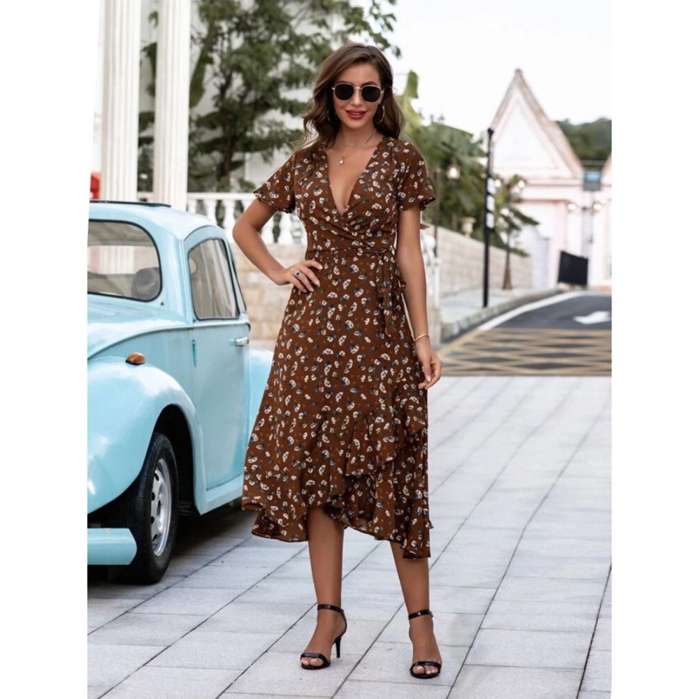 🍂floral ruffle dress - Picture 4 of 8